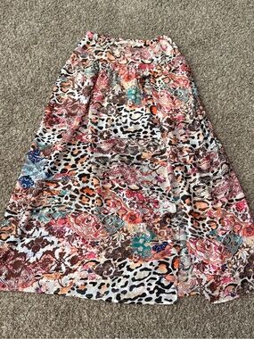 Boston Proper Multicolor/ Print Maxi Skirt